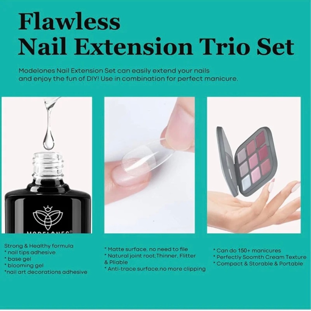Nail Tips and Glue Gel Nail Kit- 15ml 4 In 1 Nail Gel - Picture 8 of 8